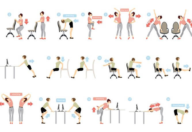 Exercices for Yoga at work